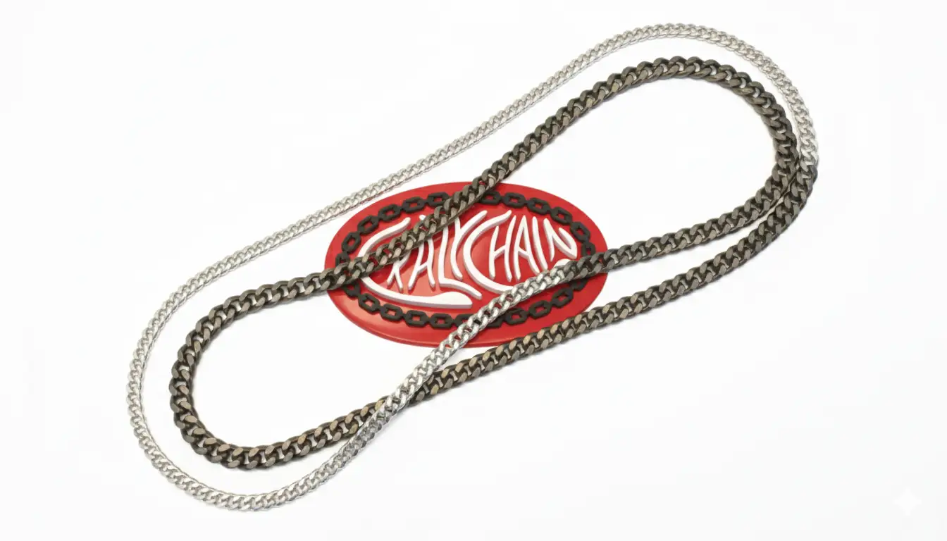 crazy chain 3d logo mit ketten