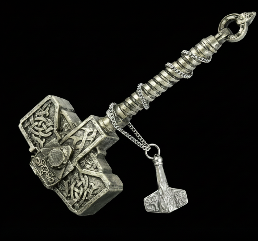 AMULETTE the hammer hängend an thors hammer